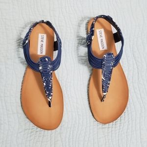 NEW IN BOX STEVE MADDEN JTrilly Denim Sandals in Perfect Condition